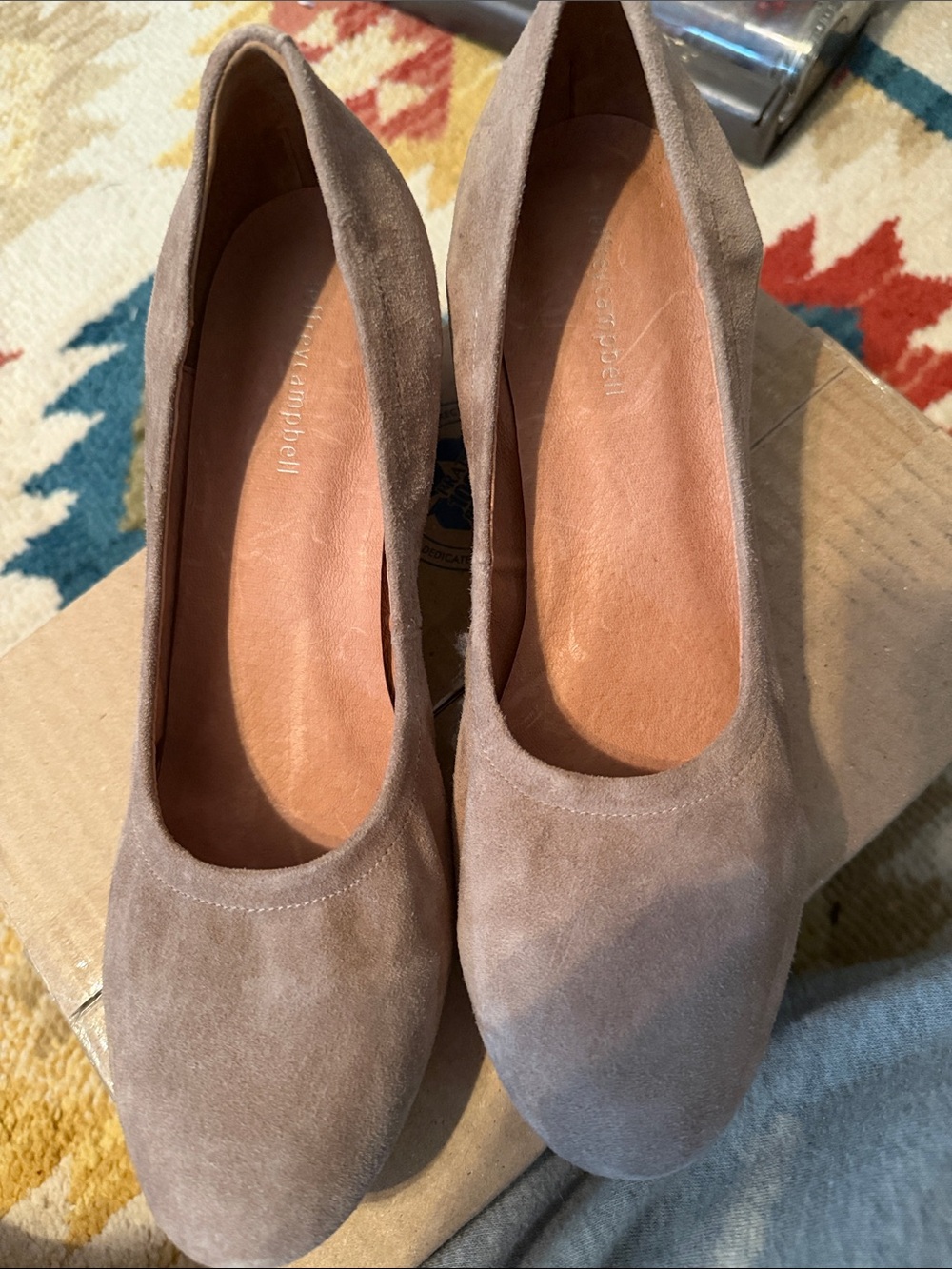 Jeffrey Campbell Taupe Suede Ballet Flats